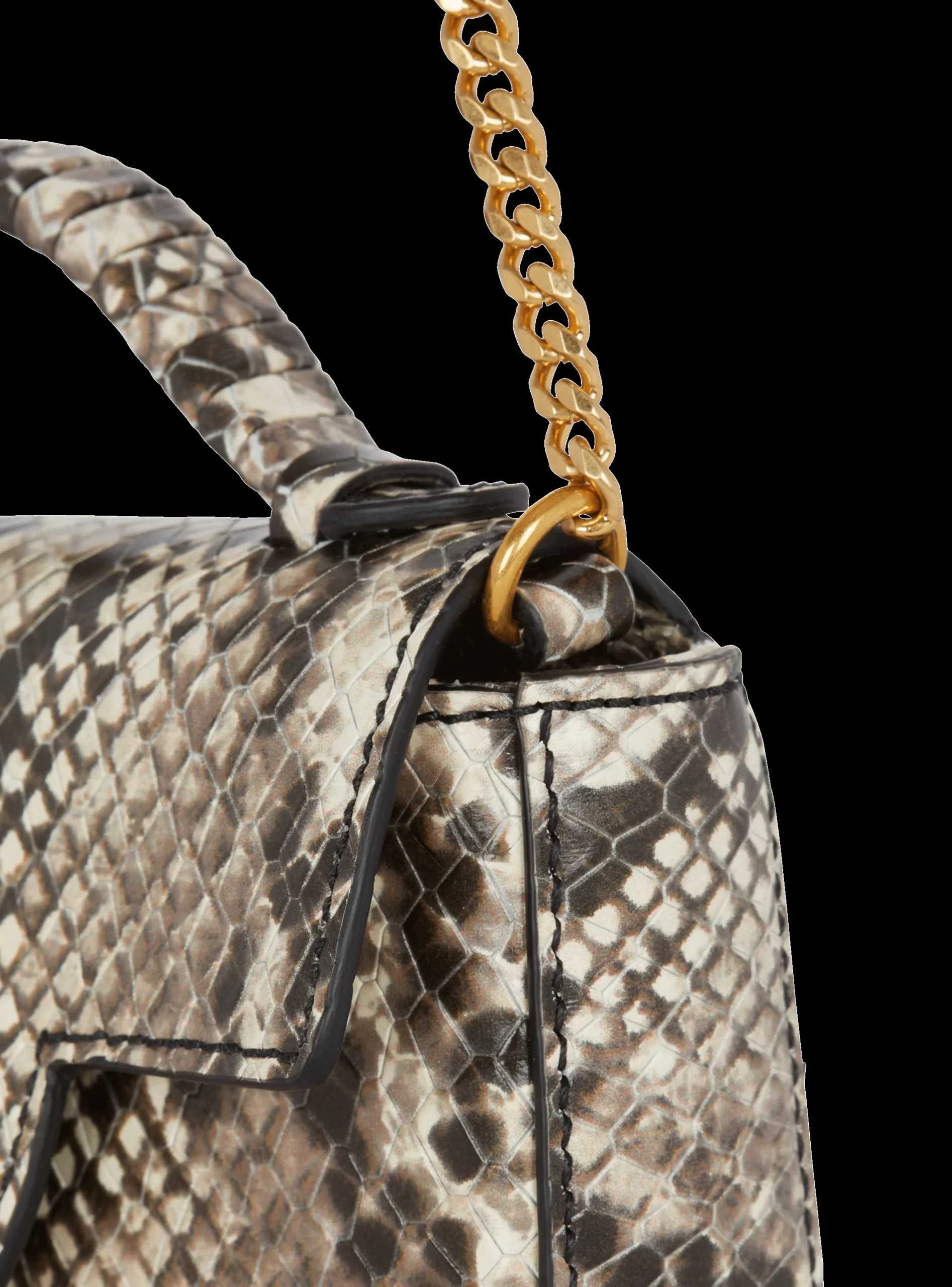 B-Buzz Snakeskin-effect Leather Mini Bag-Balmain Sale