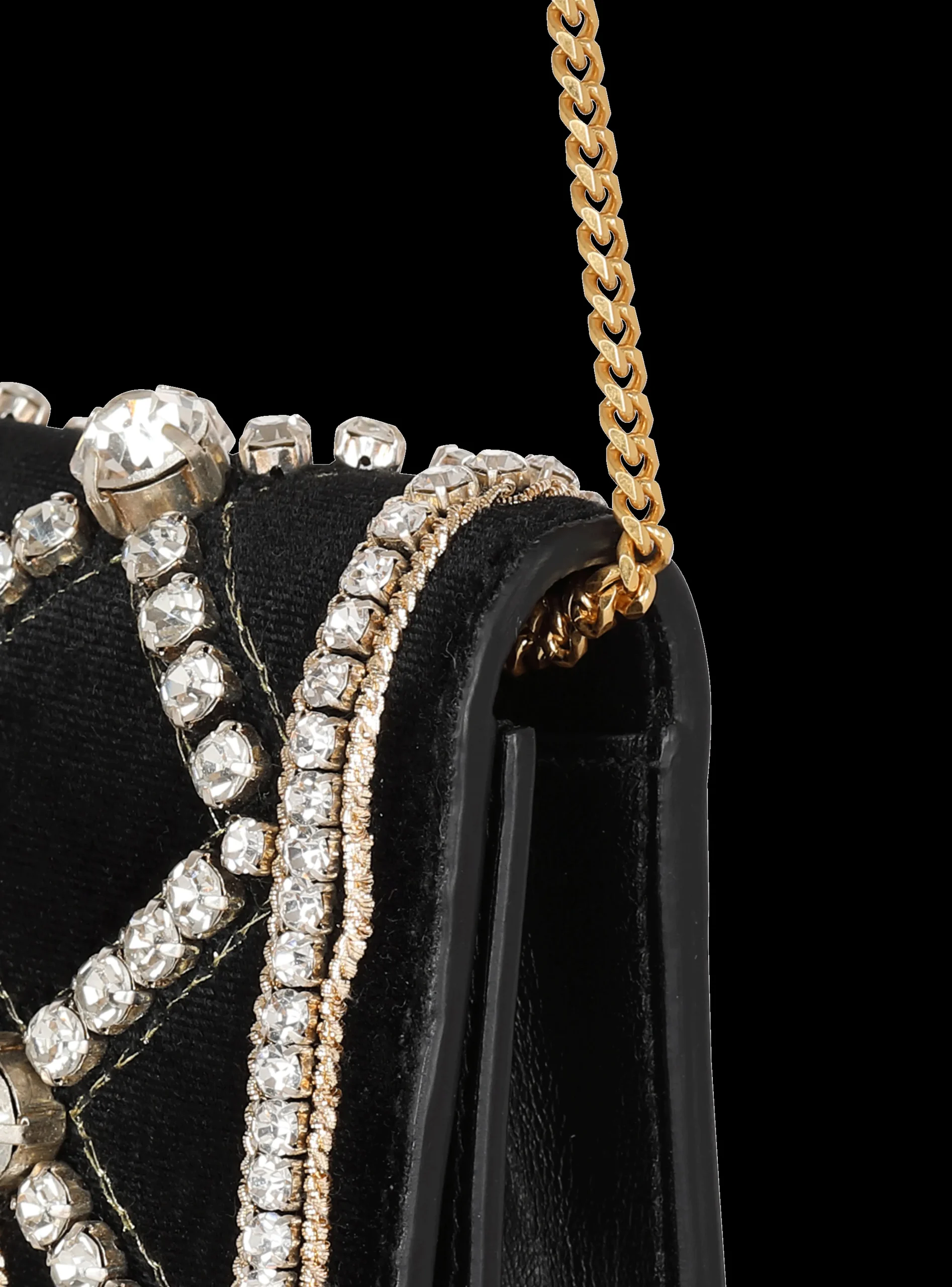 B-Buzz Velvet And Pearl Card Holder-Balmain Fashion