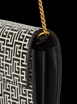 B-Buzz Wallet In Embossed Calfskin With A PB Labyrinth Monogram-Balmain Cheap