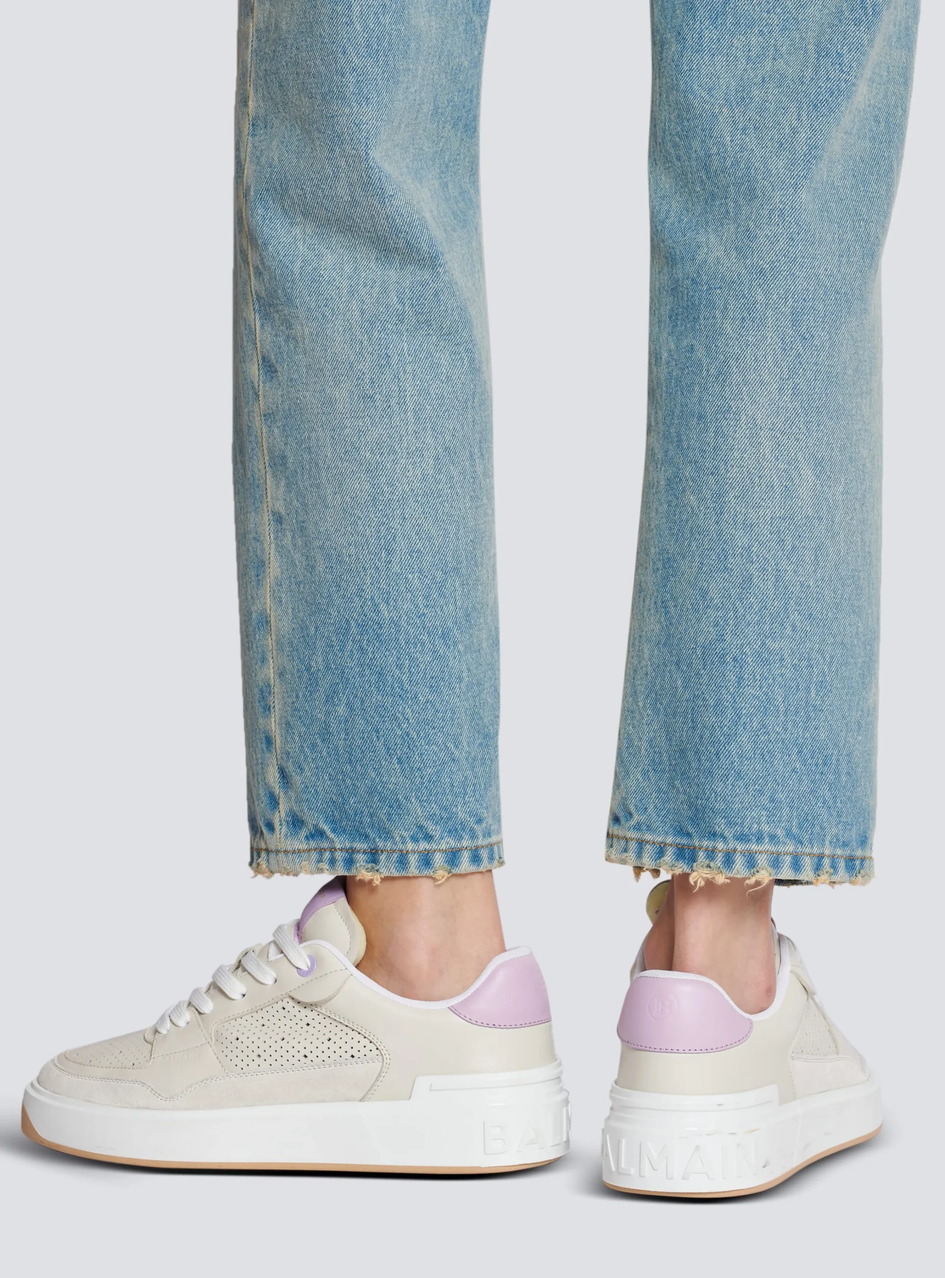B-Court Flip Leather Trainers-Balmain New