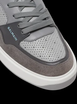 B-Court Flip Perforated Leather Trainers-Balmain Online