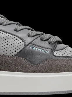 B-Court Flip Perforated Leather Trainers-Balmain Online