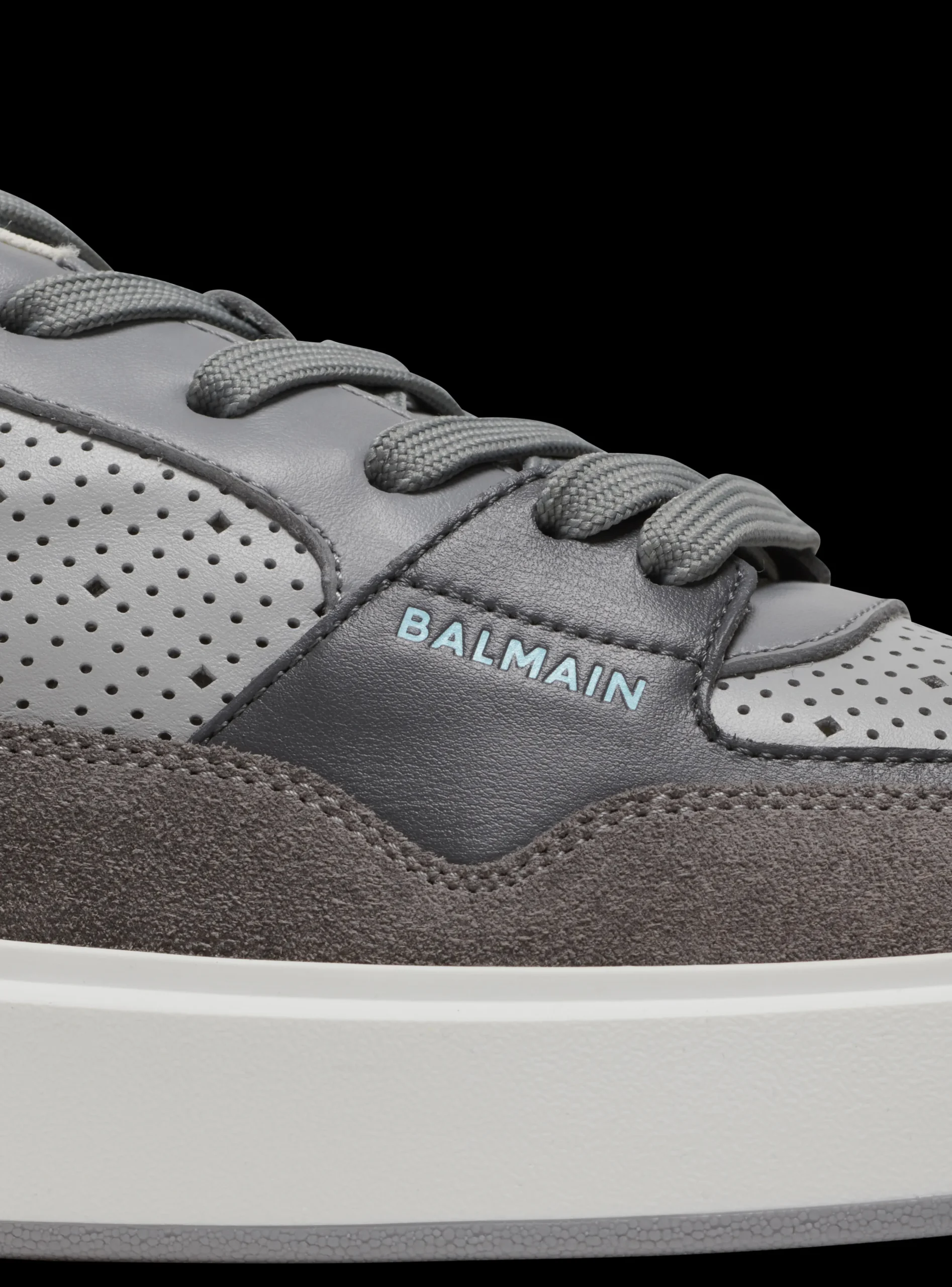 B-Court Flip Perforated Leather Trainers-Balmain Online