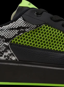 B-Court Flip Snakeskin-effect Leather And Mesh Trainers-Balmain Store