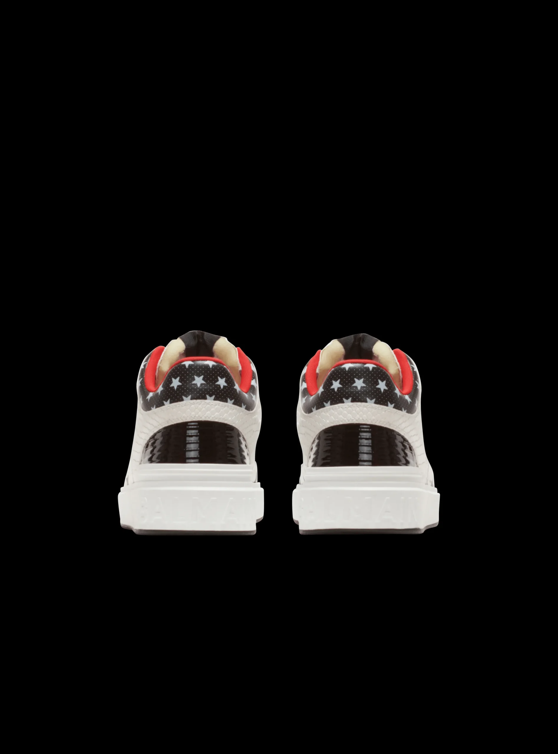 B-Court Mid Top Star Print Leather Trainers-Balmain New