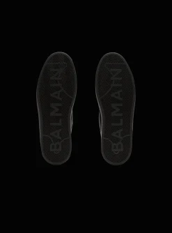 B-Court Mid-top Leather Trainers-Balmain Cheap