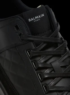 B-Court Mid-top Leather Trainers-Balmain Cheap