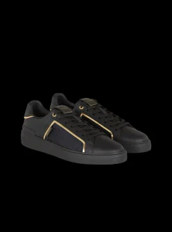 B-Court Monogrammed Nylon And Leather Trainers-Balmain Best Sale