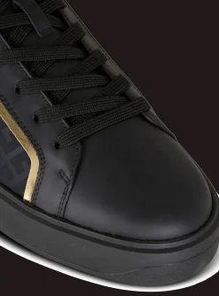 B-Court Monogrammed Nylon And Leather Trainers-Balmain Best Sale