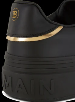 B-Court Monogrammed Nylon And Leather Trainers-Balmain Best Sale