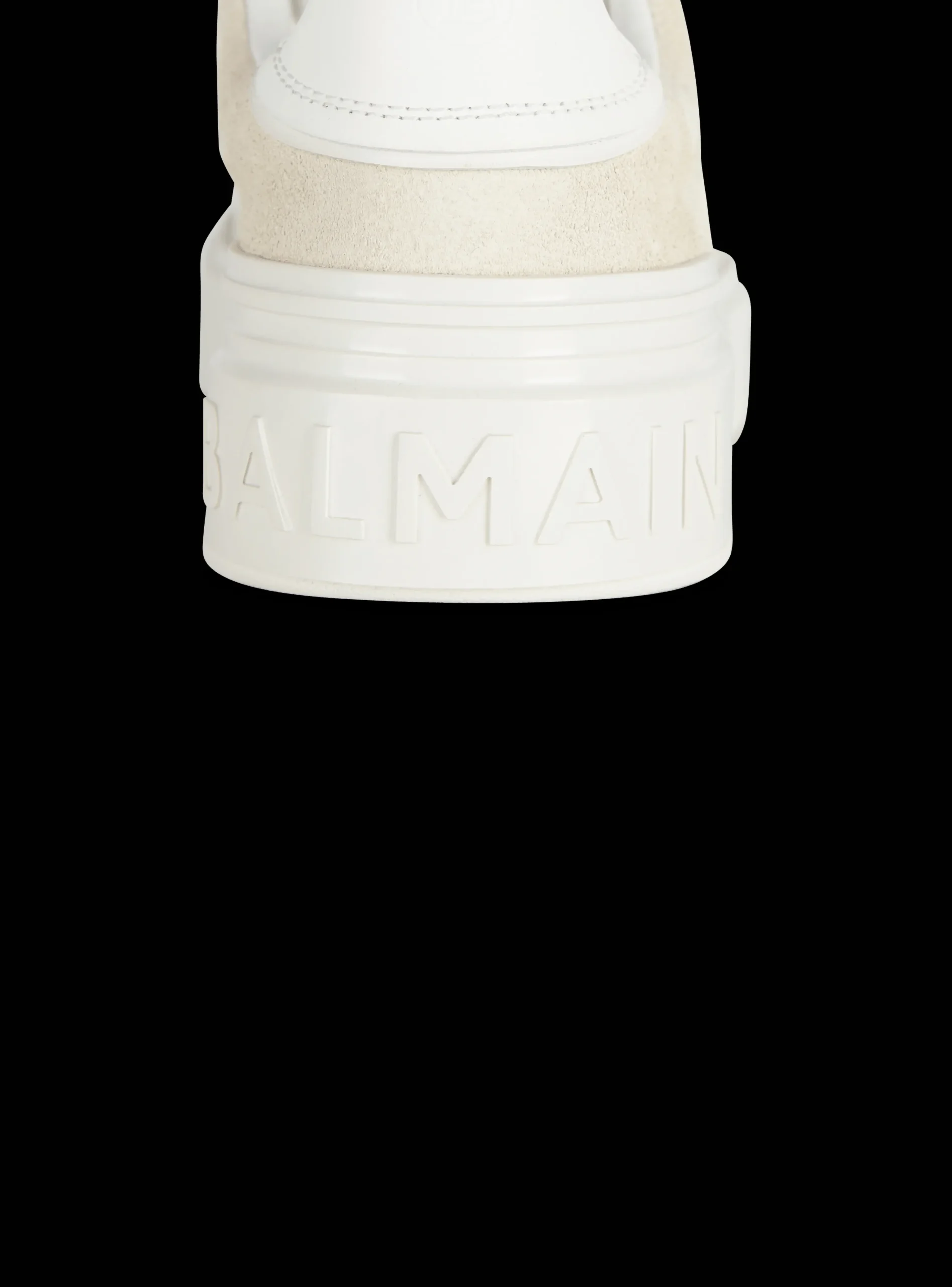 B-Court Monogrammed Nylon And Leather Trainers-Balmain Fashion