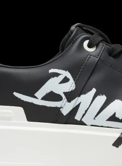 B-Court Printed Leather Trainers-Balmain Discount