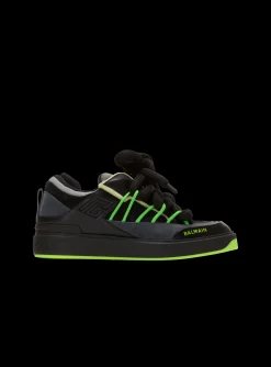 B-Court Puffy Skate Trainers In Calfskin And Suede-Balmain Flash Sale