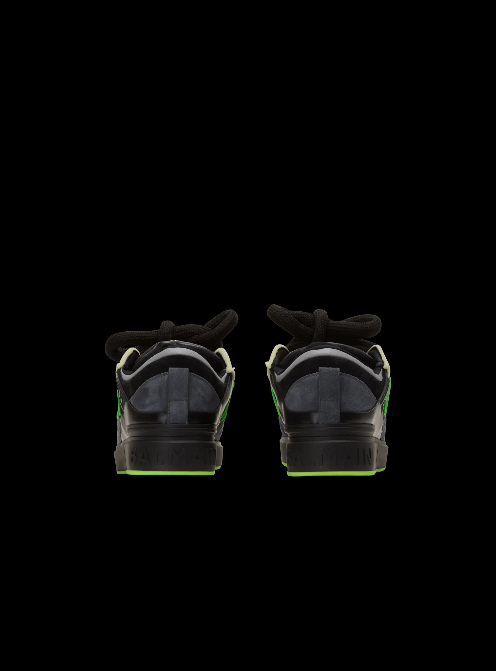 B-Court Puffy Skate Trainers In Calfskin And Suede-Balmain Flash Sale