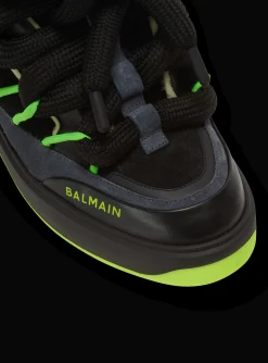 B-Court Puffy Skate Trainers In Calfskin And Suede-Balmain Flash Sale
