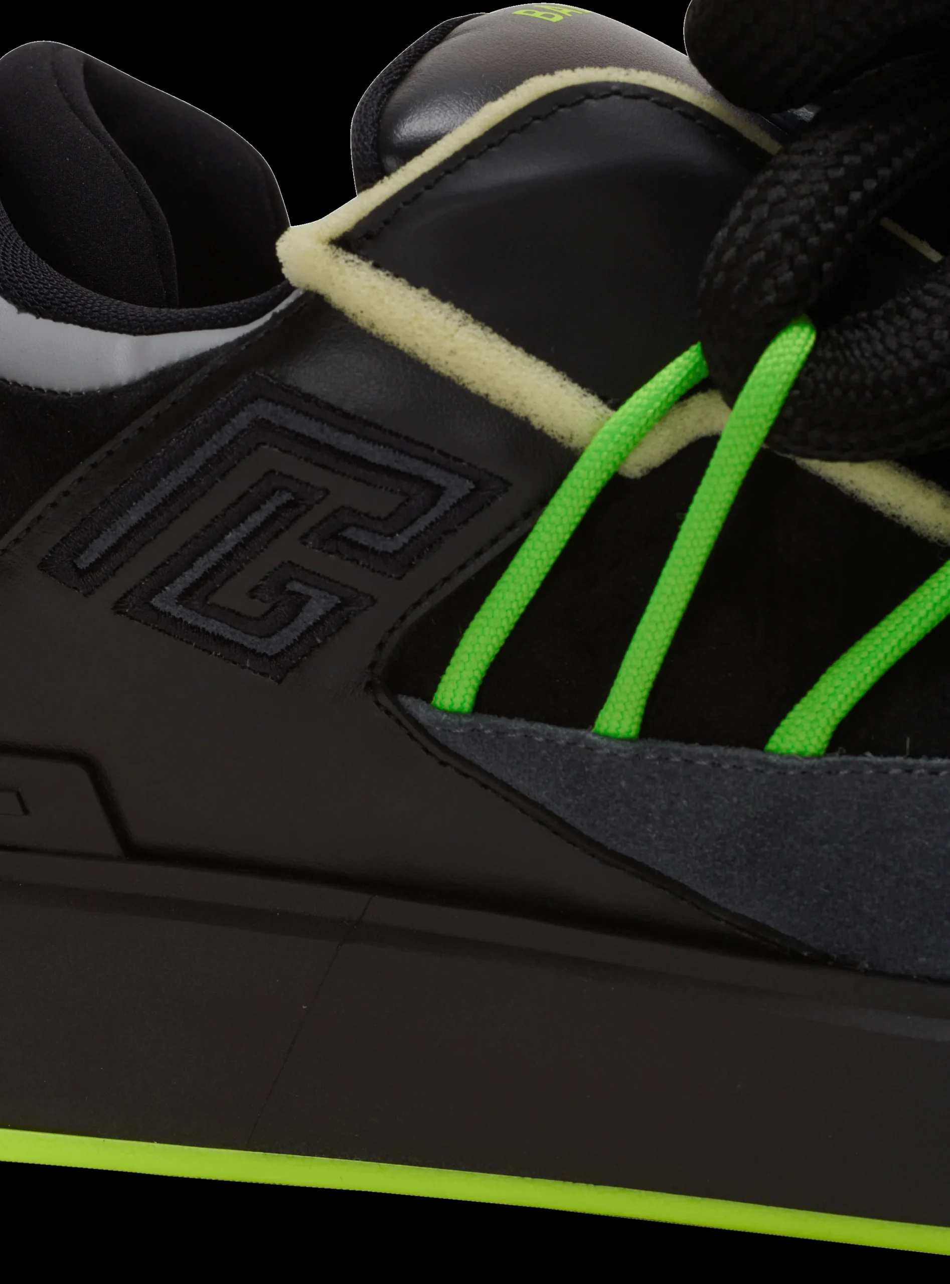 B-Court Puffy Skate Trainers In Calfskin And Suede-Balmain Flash Sale