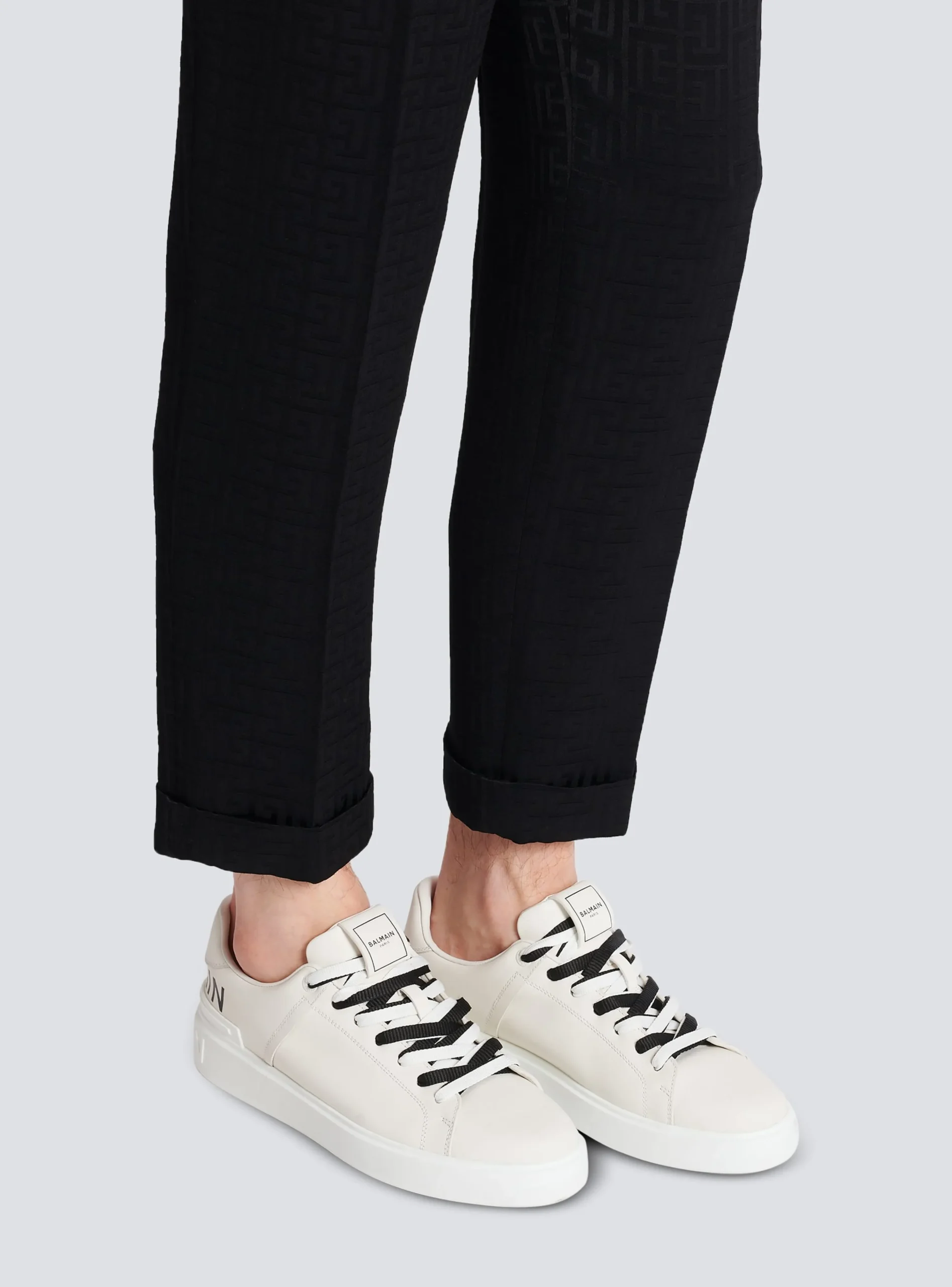 B-Court Smooth Leather Trainers-Balmain New