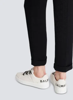 B-Court Smooth Leather Trainers-Balmain New