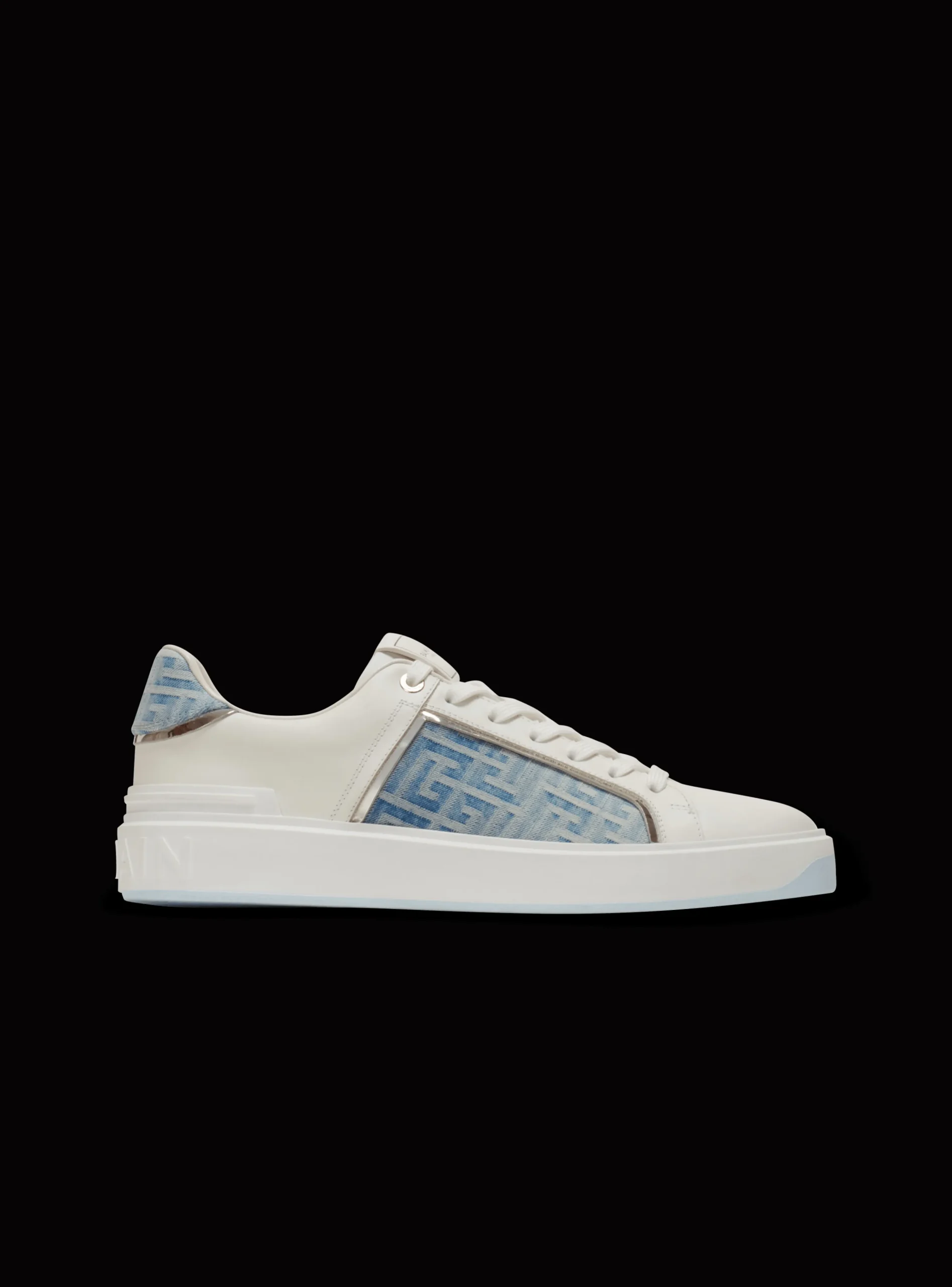 B-Court Trainers In Leather And Denim-Balmain Hot