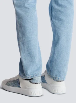 B-Court Trainers In Leather And Denim-Balmain Hot