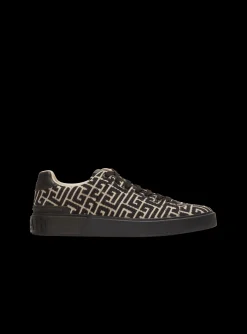 B-Court Trainers With Jacquard Monogram-Balmain Store