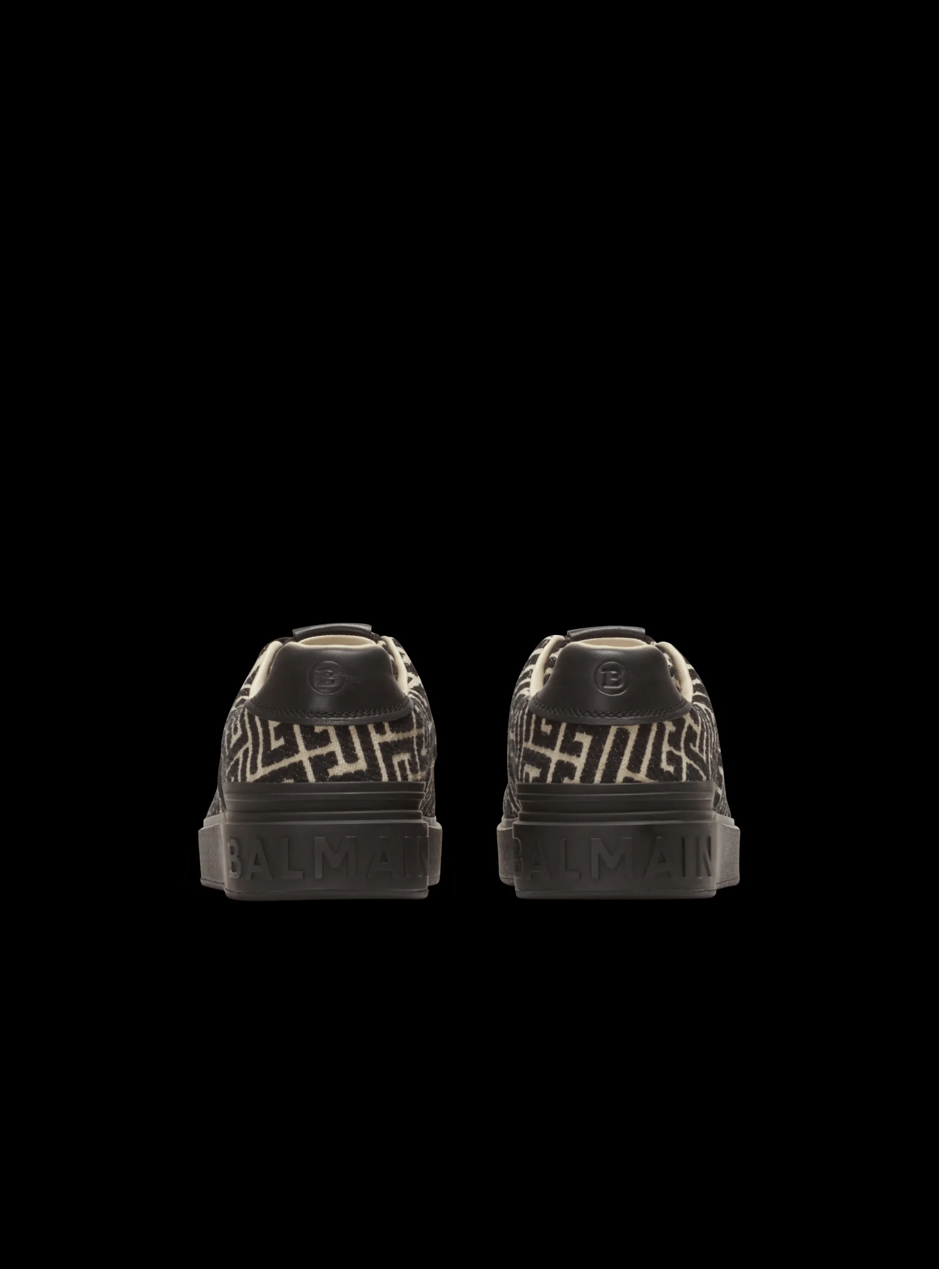B-Court Trainers With Jacquard Monogram-Balmain Store