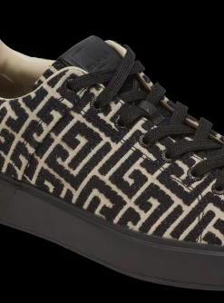 B-Court Trainers With Jacquard Monogram-Balmain Store