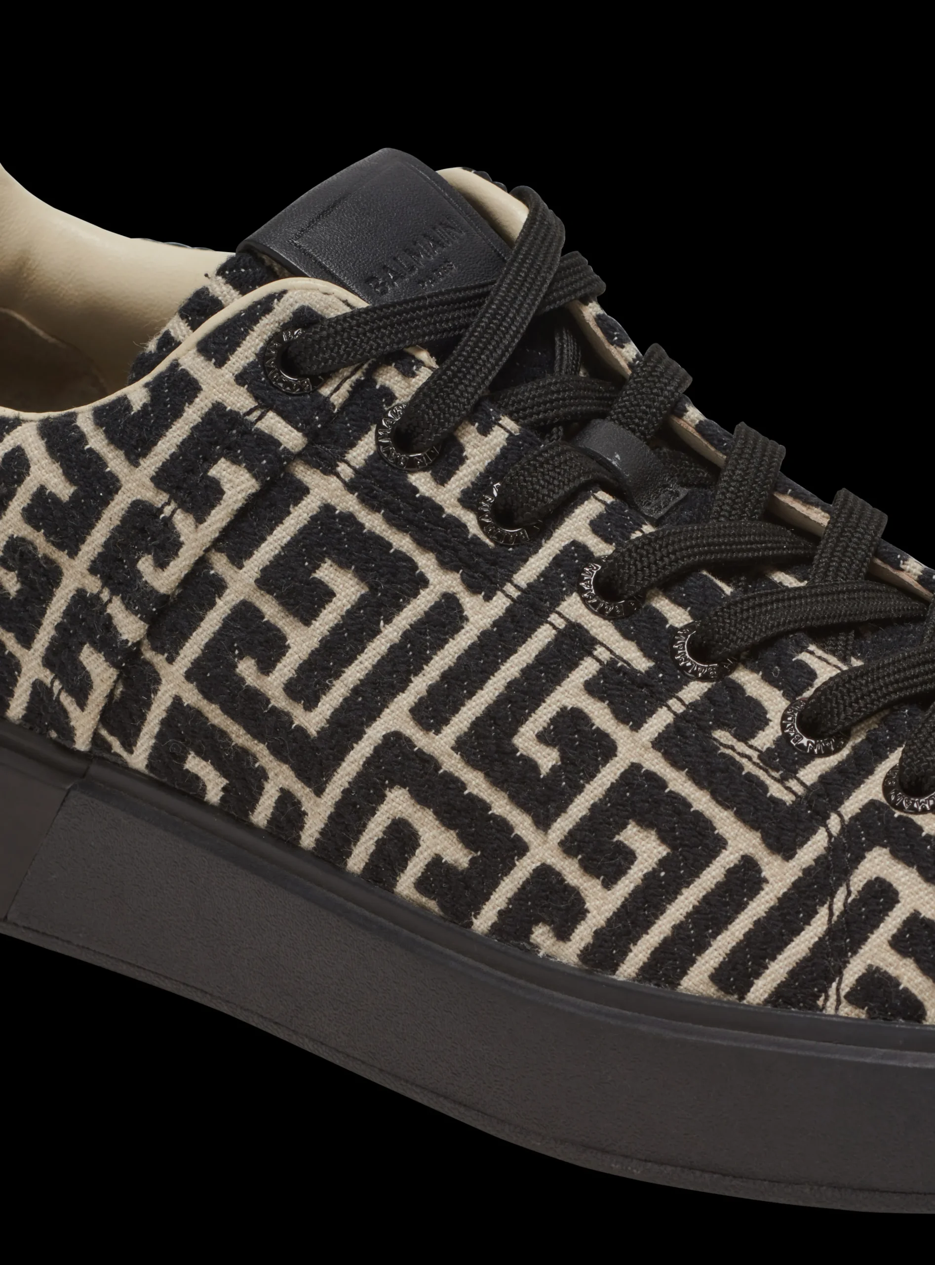 B-Court Trainers With Jacquard Monogram-Balmain Store