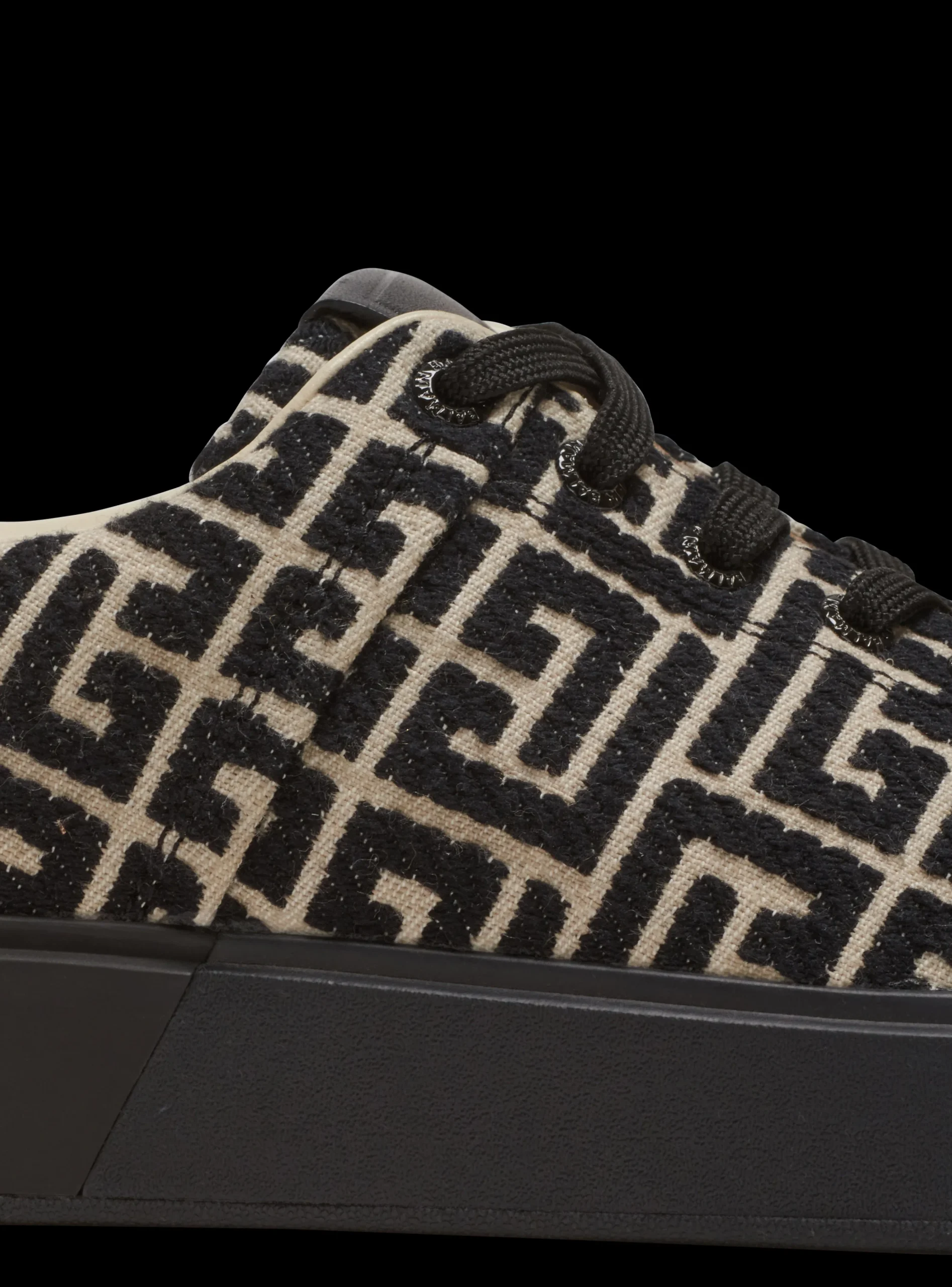 B-Court Trainers With Jacquard Monogram-Balmain Store