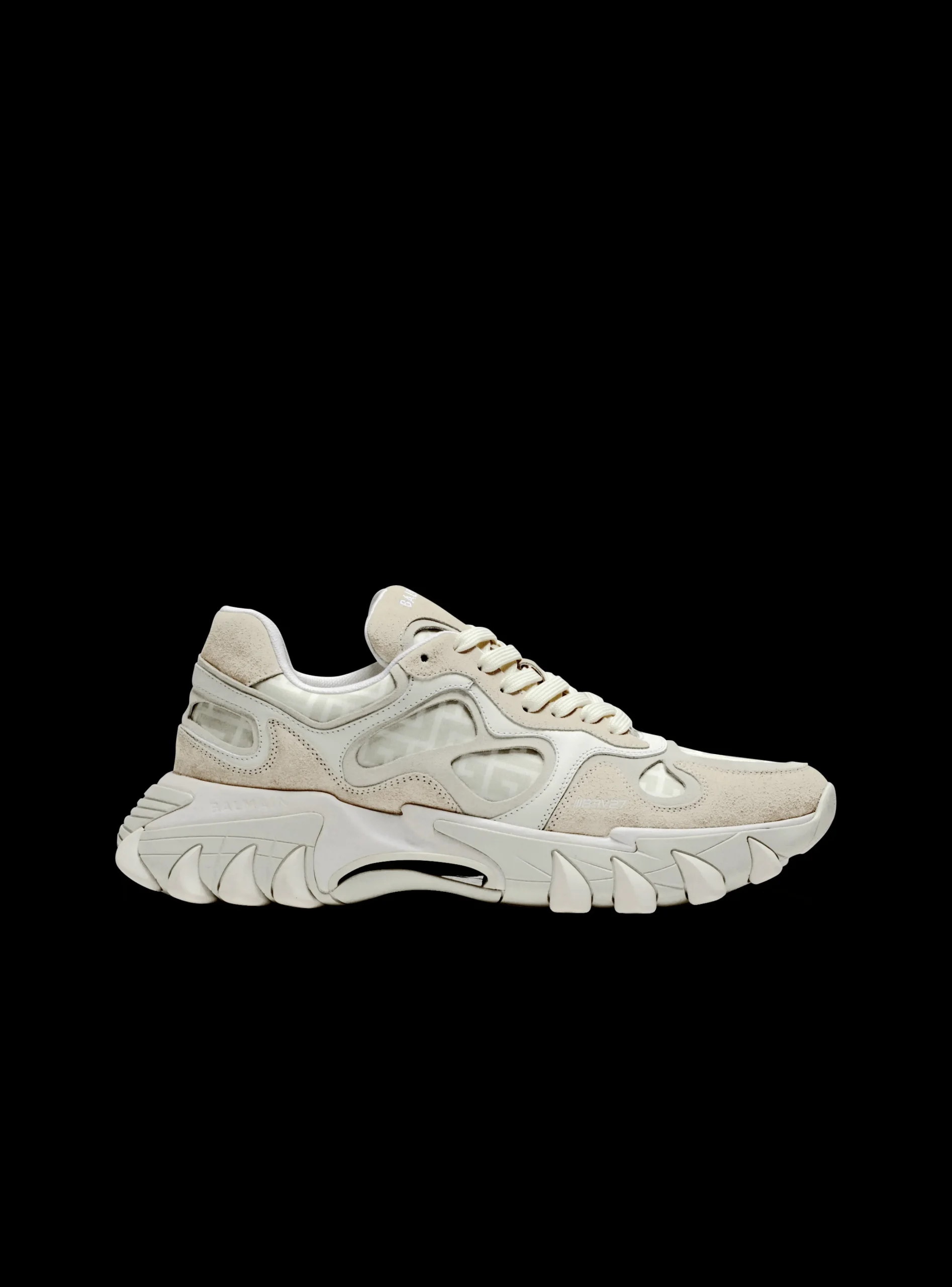 B-East Monogrammed Nylon And Leather Trainers-Balmain Best