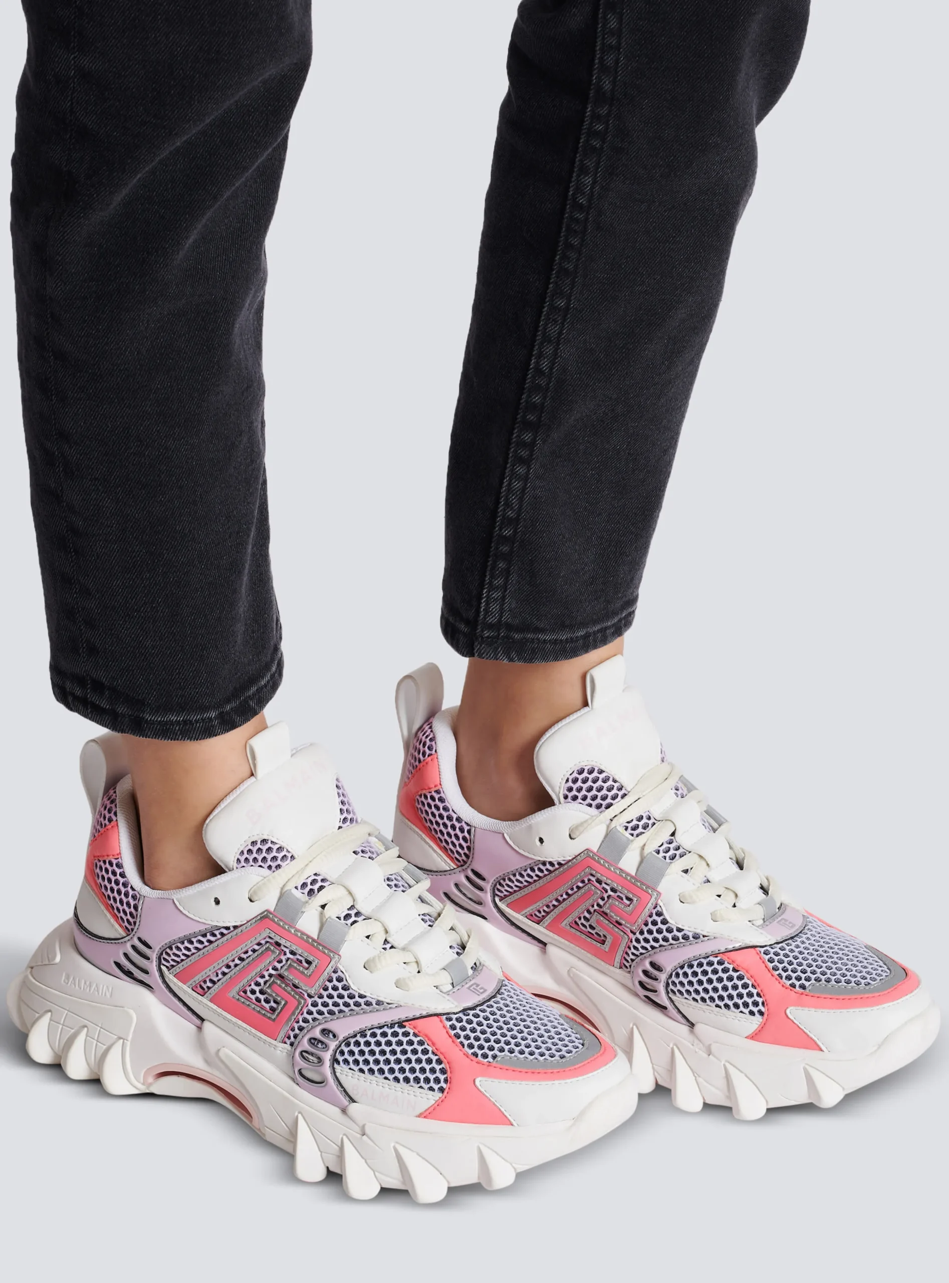 B-East PB Trainers In Technical Materials And Mesh-Balmain Outlet