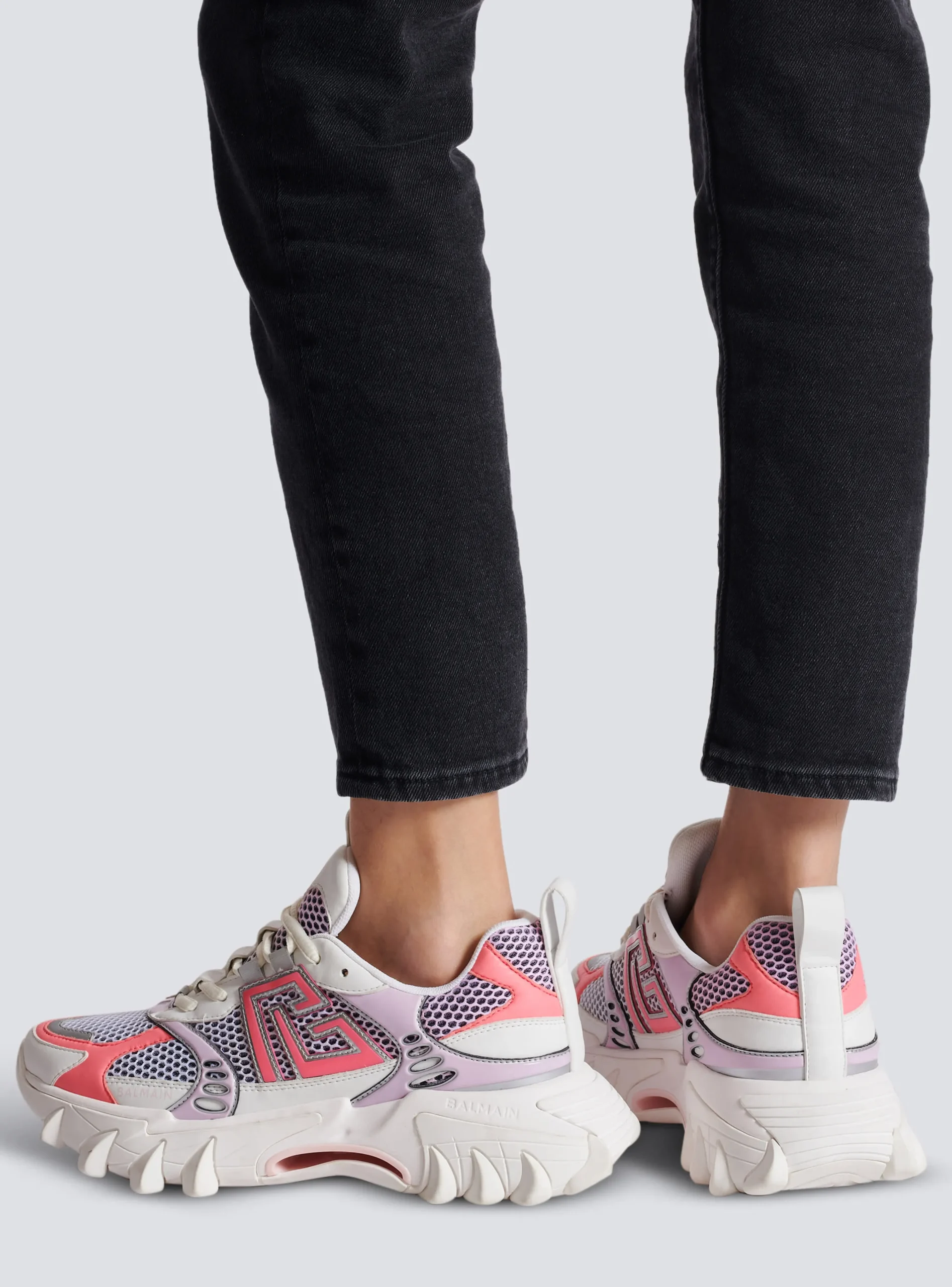 B-East PB Trainers In Technical Materials And Mesh-Balmain Outlet