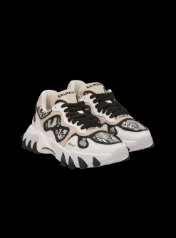 B-East Snakeskin-effect Leather, Suede And Mesh Trainers-Balmain Shop