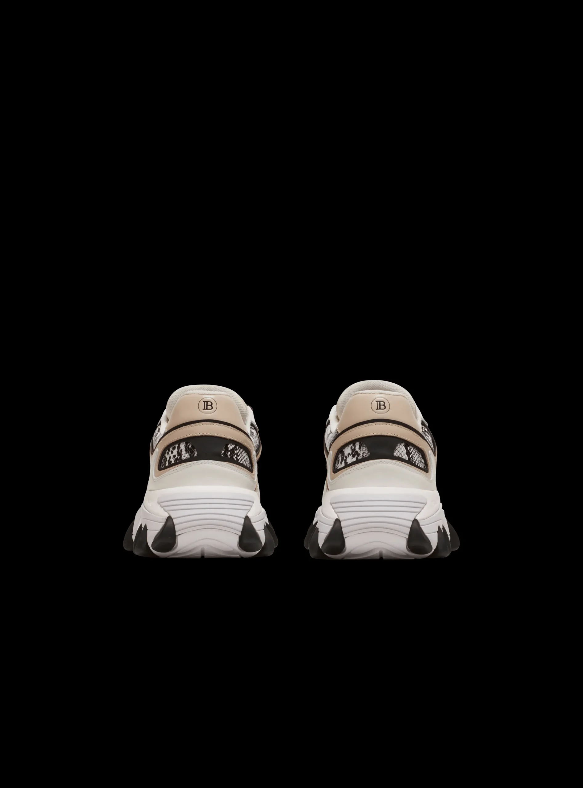 B-East Snakeskin-effect Leather, Suede And Mesh Trainers-Balmain Shop