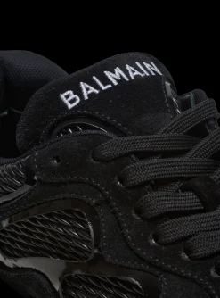 B-East Trainers In Leather, Suede And Mesh-Balmain Shop