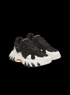 B-East Trainers In Leather, Suede And Mesh-Balmain Hot