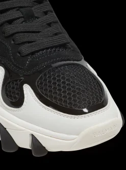 B-East Trainers In Leather, Suede And Mesh-Balmain Hot