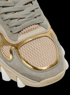 B-East Trainers In Leather, Suede And Mesh-Balmain Sale