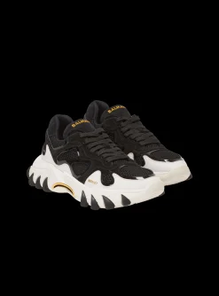 B-East Trainers In Leather, Suede And Mesh-Balmain Best Sale