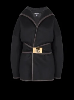 Belted Wool Coat-Balmain New
