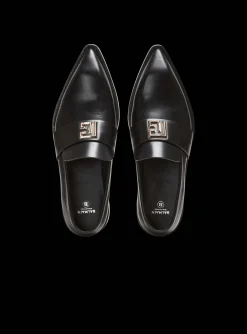 Ben Smooth Leather Loafers-Balmain Outlet