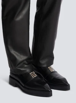 Ben Smooth Leather Loafers-Balmain Outlet