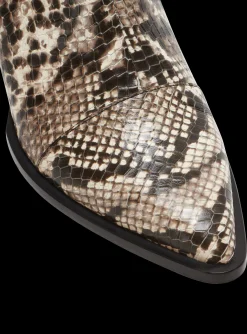 Billy Snakeskin-effect Leather Ankle Boots-Balmain Fashion