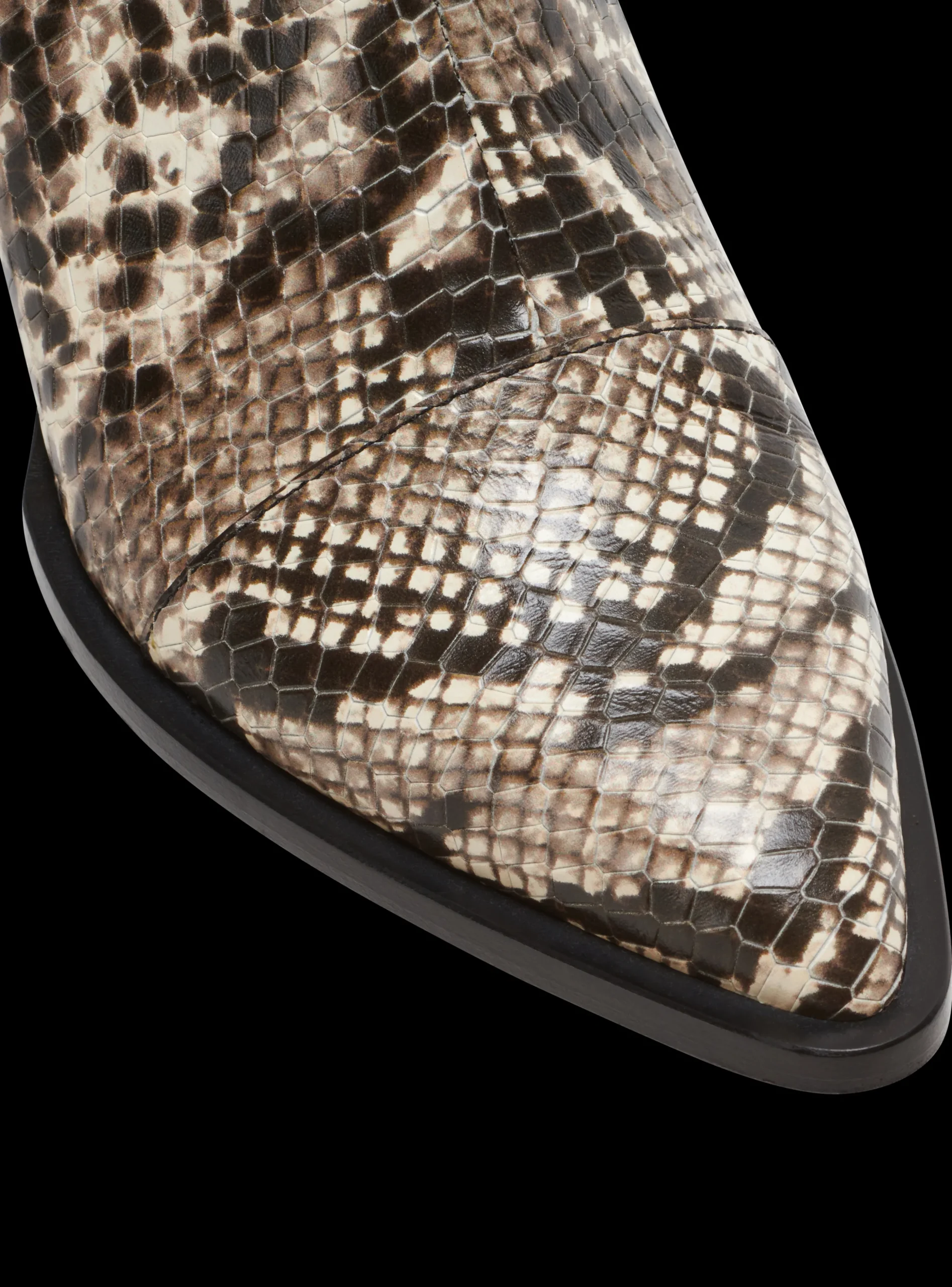Billy Snakeskin-effect Leather Ankle Boots-Balmain Fashion