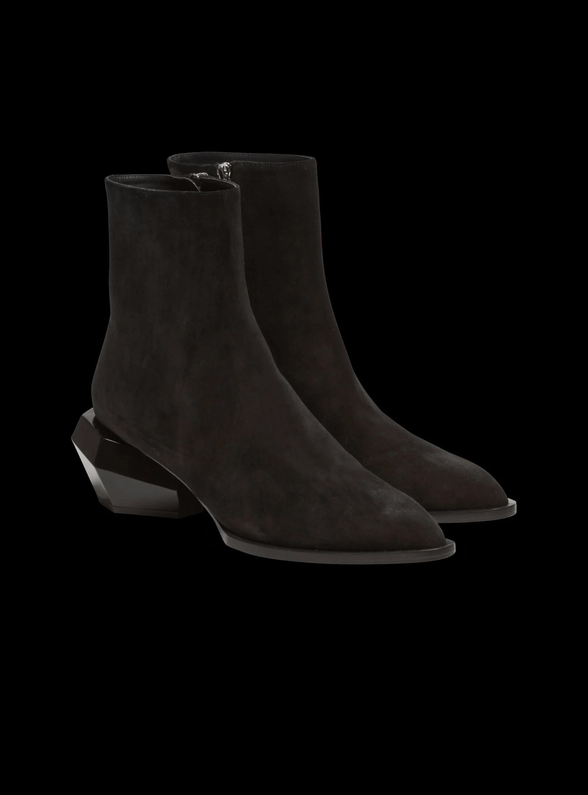 Billy Suede Ankle Boots With Diamond Heel-Balmain Clearance