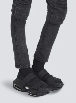 Neoprene And Knit B-Bold High-top Sneakers With Straps-Balmain Clearance