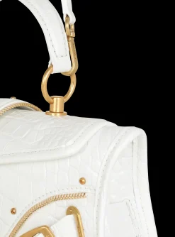 Blaze Clutch Bag In Crocodile Effect-embossed Leather-Balmain Hot