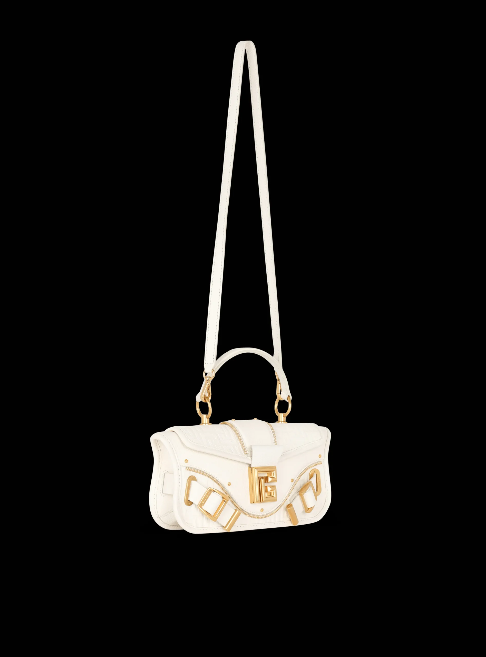 Blaze Grained Leather Clutch Bag-Balmain Fashion