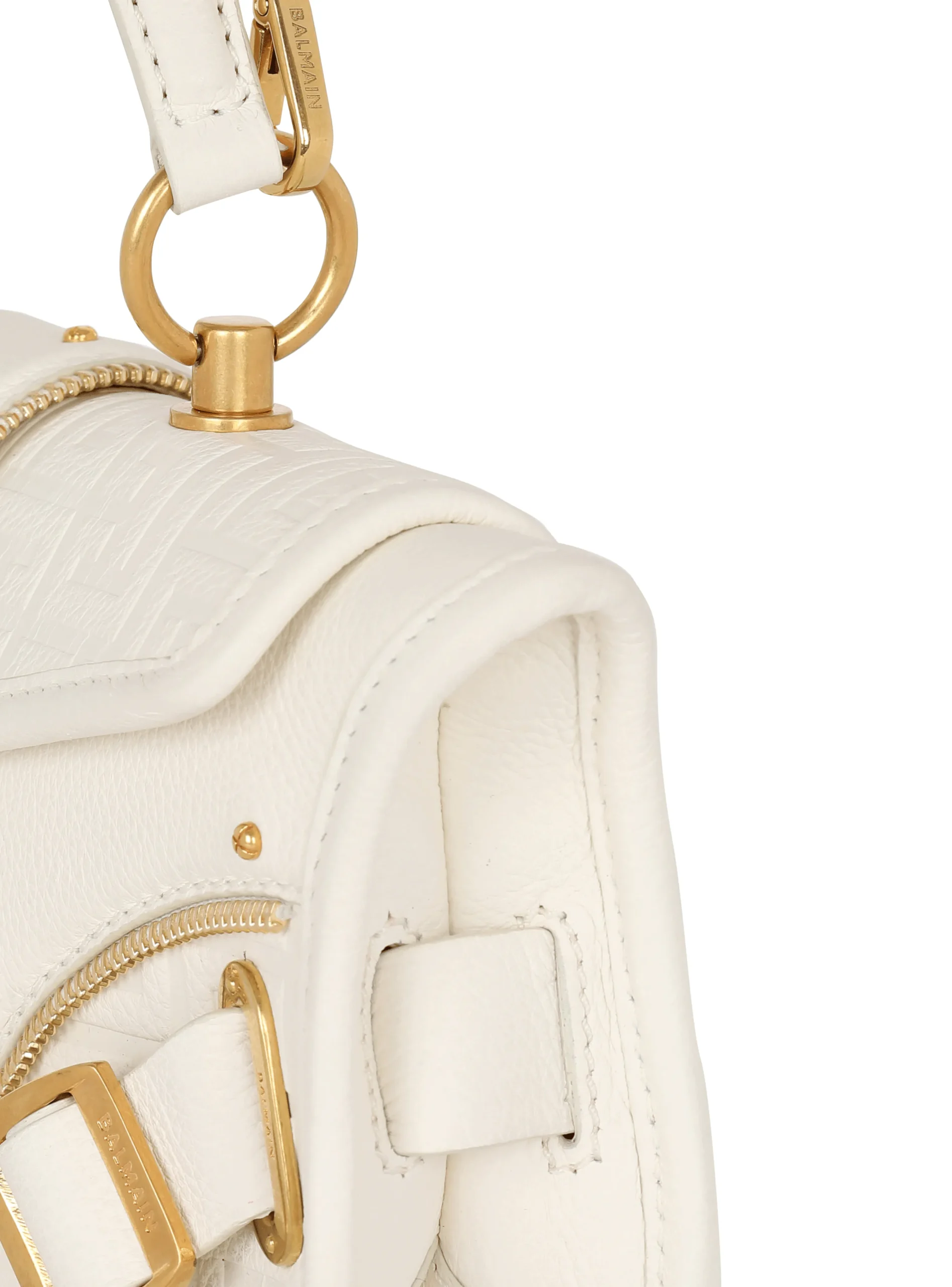 Blaze Grained Leather Clutch Bag-Balmain Fashion