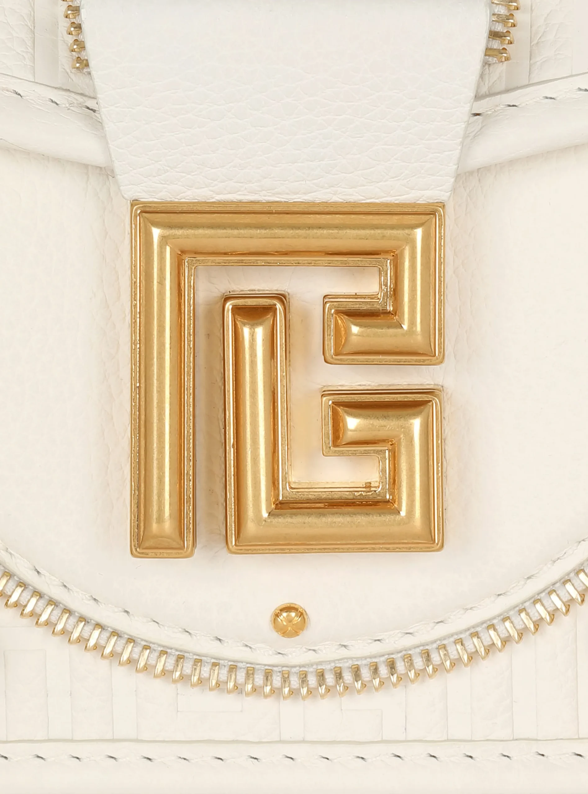 Blaze Grained Leather Clutch Bag-Balmain Fashion